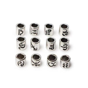 50-100pcs Mixed Zodiac Sign Charms Spacer Loose Beads