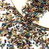 1000pcs 2mm Metallic Charm Czech Glass Beads Seed Beads Jewelry Making