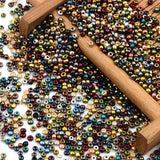 1000pcs 2mm Metallic Charm Czech Glass Beads Seed Beads Jewelry Making