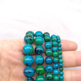 Phoenix Stone Round Beads Chrysocolla Loose Ball DIY Bracelet Jewelry Making