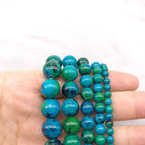 Phoenix Stone Round Beads Chrysocolla Loose Ball DIY Bracelet Jewelry Making