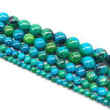 Phoenix Stone Round Beads Chrysocolla Loose Ball DIY Bracelet Jewelry Making
