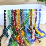 Faceted Glass Loose Beads 2-12MM for DIY Bracelets