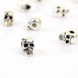 20pcs Tibetan Silver Skull Metal Beads 11x6mm DIY Bracelet Jewelry Findings