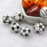 10pcs Wood Football Spacer Beads 16mm DIY Jewelry Making