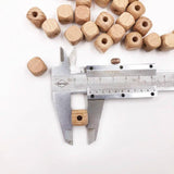100Pcs Cube Wooden Square Beads 10mm 12mm Beech Wood Spacer Beads