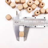 100Pcs Cube Wooden Square Beads 10mm 12mm Beech Wood Spacer Beads