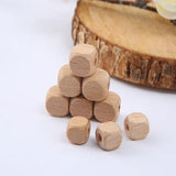 10mm 12mm Natural Beech Wood Beads for Jewelry Making DIY