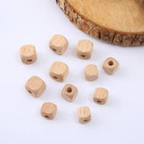 10mm 12mm Natural Beech Wood Beads for Jewelry Making DIY