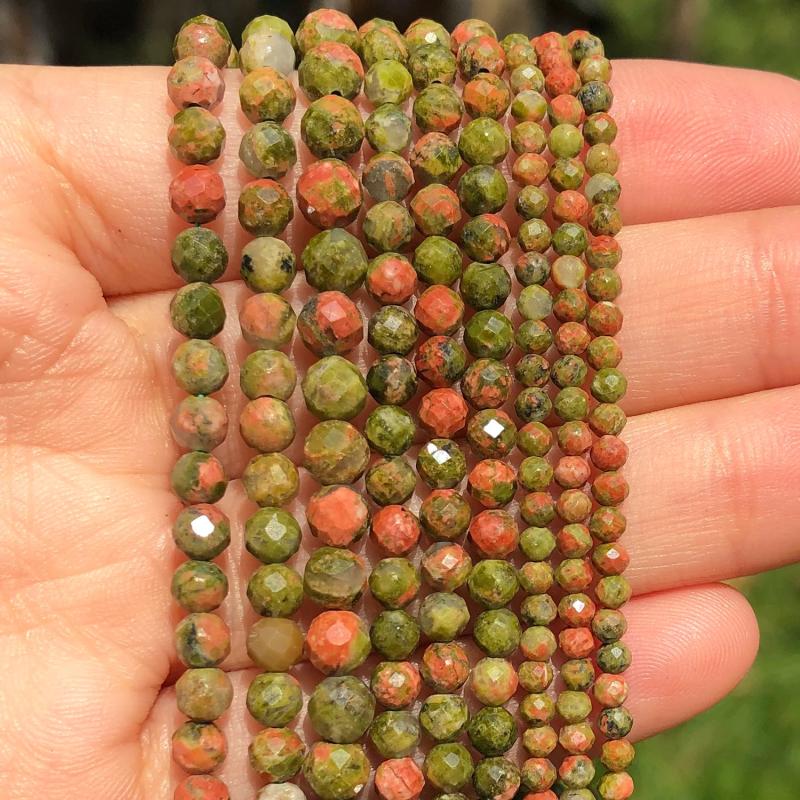 Faceted Agates Moonstone Tourmaline Prehnites Jades Stone Beads 15''