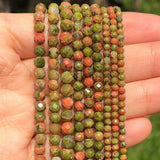 Faceted Agates Moonstone Tourmaline Prehnites Jades Stone Beads 15''