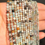 Faceted Agates Moonstone Tourmaline Prehnites Jades Stone Beads 15''