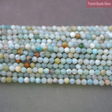 Natural Amazonite Mixed Faceted Round Loose Beads 15'' Strand