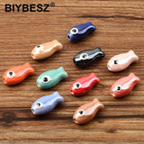 Colorful Fish Shaped Ceramic Beads for Jewelry Making DIY