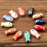 Colorful Fish Shaped Ceramic Beads for Jewelry Making DIY