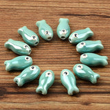 Colorful Fish Shaped Ceramic Beads for Jewelry Making DIY