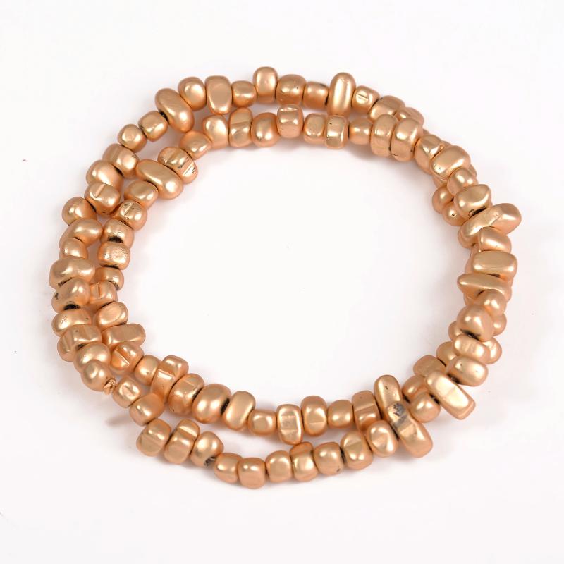 Matte Silver Plated Hematite Stone Gravel Beads DIY Jewelry Making
