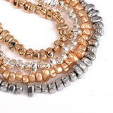 Matte Silver Plated Hematite Stone Gravel Beads DIY Jewelry Making