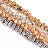 Matte Silver Plated Hematite Stone Gravel Beads DIY Jewelry Making