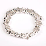 Matte Silver Plated Hematite Stone Gravel Beads DIY Jewelry Making