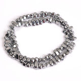 Matte Silver Plated Hematite Stone Gravel Beads DIY Jewelry Making