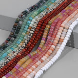 Red Agate Tiger Eye Beads Polished Stone Rondelle for Jewelry Making