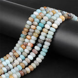 Red Agate Tiger Eye Beads Polished Stone Rondelle for Jewelry Making