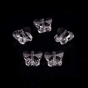 10/14mm Glass Butterfly Shape Crystal Pendant Loose Beads