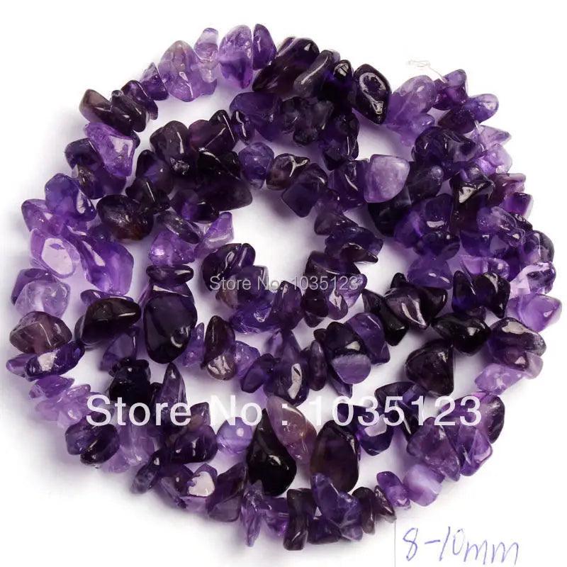 Natural Amethysts Freeform Gravel Loose Beads Strand for Jewelry Making