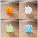5pcs 10mm Lampwork Glass Loose Beads Round Flower Shape for DIY Jewelry Making