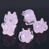 5pcs 10mm Lampwork Glass Loose Beads Round Flower Shape for DIY Jewelry Making