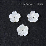 Natural Pearl Oyster Shell Carved Flower Beads for Jewelry Making