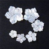 Natural Pearl Oyster Shell Carved Flower Beads for Jewelry Making