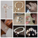 Natural Pearl Oyster Shell Carved Flower Beads for Jewelry Making