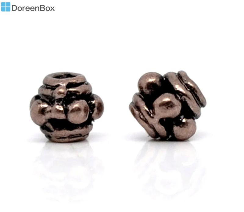 300 Copper Tone Tiny Bumpy Spacer Beads 3.5x3.5mm