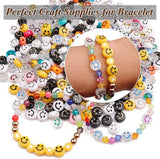 30pcs Colorful Smile Ceramic Beads Jewelry Making 10mm Smiling