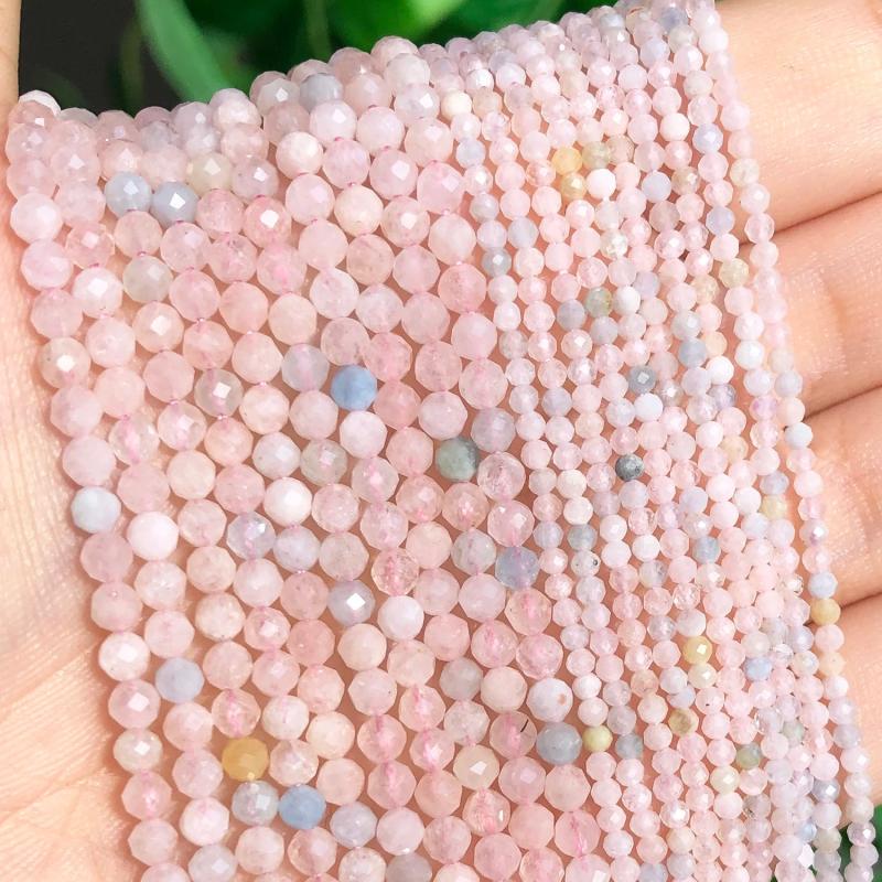 Colorful Morganite Gem Beads 2-3mm DIY Jewelry Making Accessories