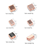 6/8/9mm CZ Flat Square Spacer Copper Crystal Beads for DIY Bracelets