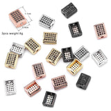 6/8/9mm CZ Flat Square Spacer Copper Crystal Beads for DIY Bracelets