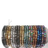 6x2mm Hematite Stone Hexagon Disc Beads for Jewelry Making