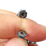 6x2mm Hematite Stone Hexagon Disc Beads for Jewelry Making