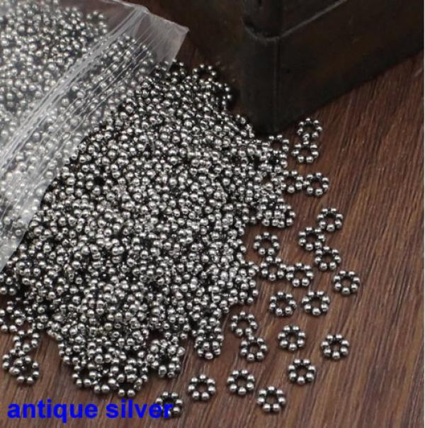 500pcs Zinc Alloy Round Spacer Beads for DIY Jewelry Making 5mm Hole