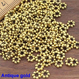 500pcs Zinc Alloy Round Spacer Beads for DIY Jewelry Making 5mm Hole