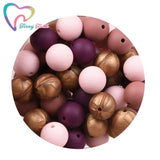 20 PCS 5 Colors Mix Baby Teether Silicone Beads DIY Nursing Bracelet