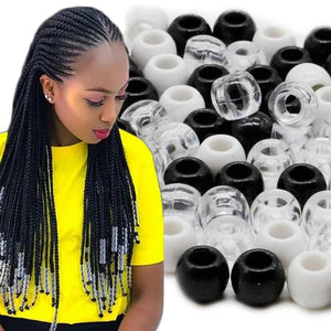 100pcs Acrylic Hair Braid Dreadlock Beads Rings Hair Accessories