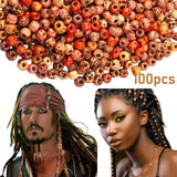 100pcs Acrylic Hair Braid Dreadlock Beads Rings Hair Accessories