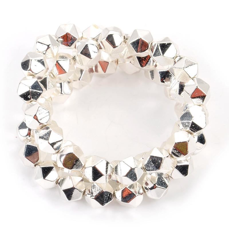 2-8MM Hematite Round Faceted Stone Beads for Jewelry Making