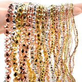 2-8MM Hematite Round Faceted Stone Beads for Jewelry Making
