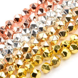 2-8MM Hematite Round Faceted Stone Beads for Jewelry Making