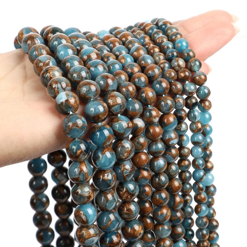 Lake Cloisonne Natural Stone Beads for Jewelry Making